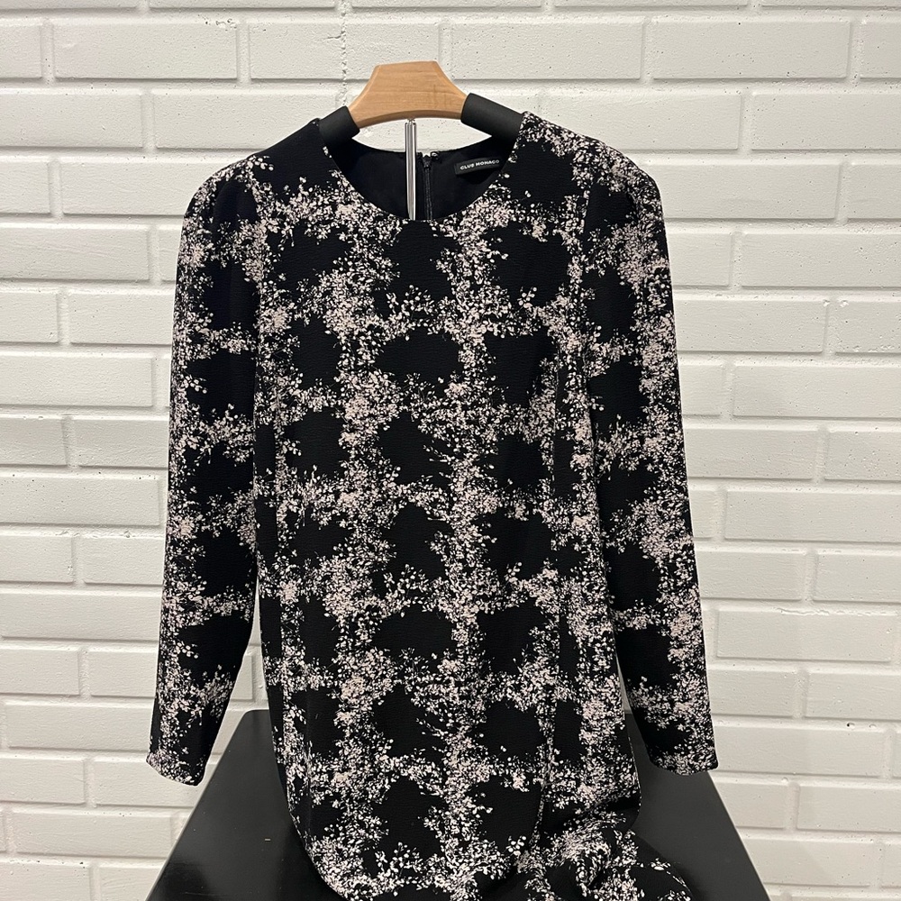 Club Monaco Black and White Floral Dress